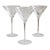 Vintage Handmade Etched Grapevine Martini Glasses With Tulip Stems – Set of 3 For Sale
