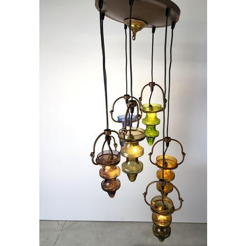Metal Brutalist Stalacticte Chandelier by Nanny Still for Massive Belgium, 1960s For Sale - Image 7 of 14