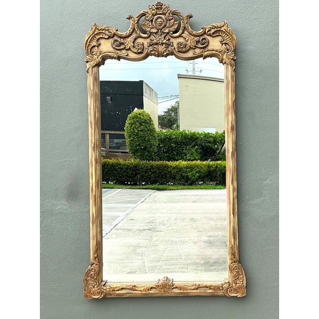 Late 20th Century Vintage LaBarge Rococo Style Gold Frame Mirror For Sale - Image 5 of 12