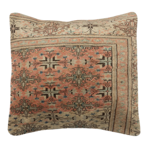 24"x24" Traditional Cushion Cover. Handmade Rug Pillow. Vintage Throw Pillow