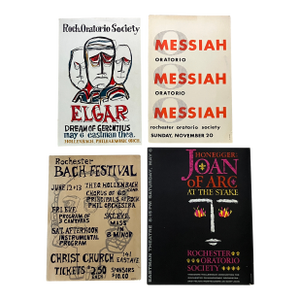 Lot of 4 Vintage Lobby Cards From Rochester Oratorio Society