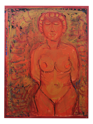 Leszek Rózga, Etruscan Venus, Nude, 1994, Gouache and Acrylic on Paper