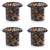 Celia 4-Piece Opal Confetti Glass Candle Holder / Vase / Planter Set, Blue Tones For Sale - Image 4 of 4