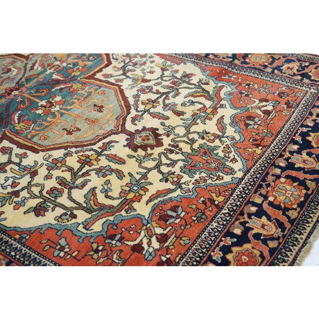Textile Antique Farahan Sarouk Rug 4'3'' X 6'7'' For Sale - Image 7 of 12