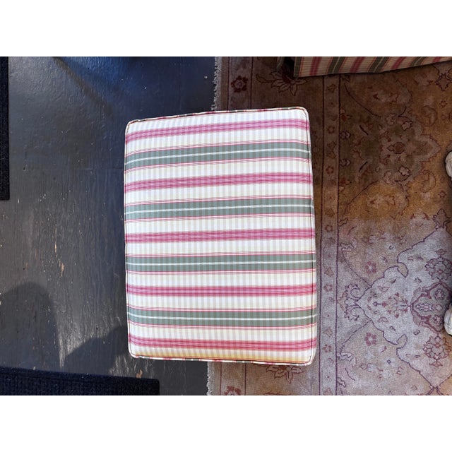 1990s Rolling Plaid Ottoman by Jessica Charles For Sale - Image 4 of 6