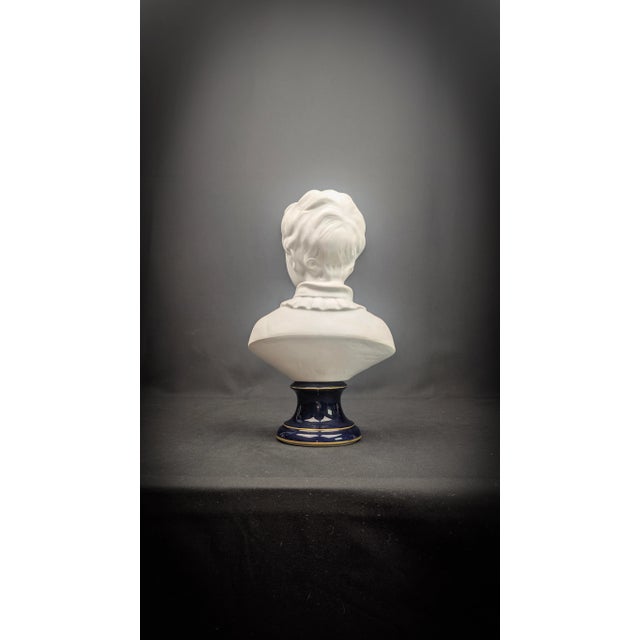 Limoges Porcelain Bust of the Child Alexandre Brongniart after Jean Houdon by Camille Tharaud For Sale - Image 4 of 12