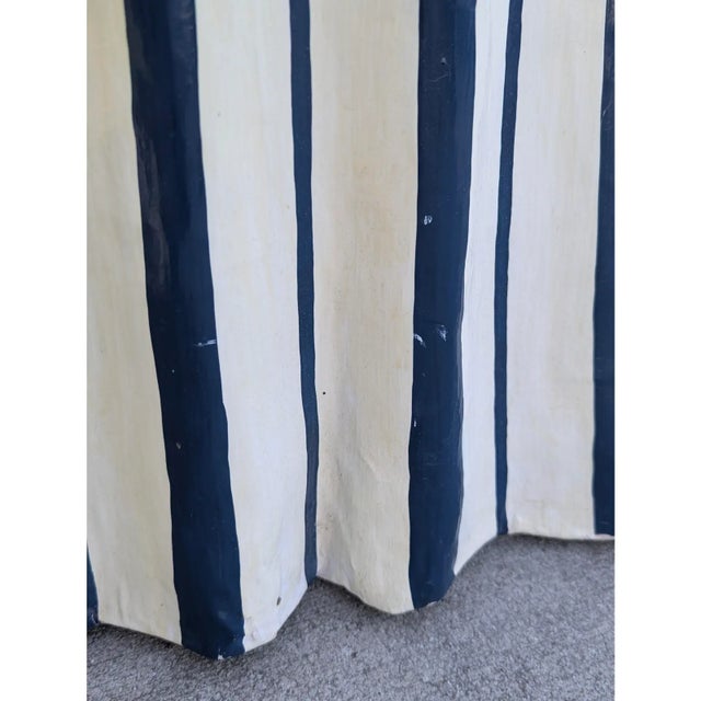 Vintage Trompe Loeil Hand Painted Skirted Side Table For Sale - Image 16 of 17
