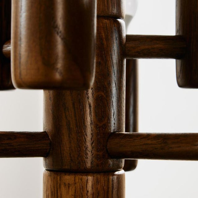 Vintage Oak Table Lamp by Temde Leuchten, 1960s For Sale - Image 9 of 13