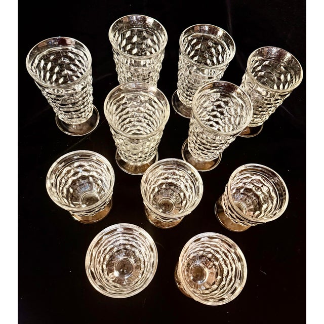 This is a set of six ice tea glasses with a flare and five juice glasses, featuring the iconic “Whitehall” “Cubist”...