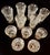 This is a set of six ice tea glasses with a flare and five juice glasses, featuring the iconic “Whitehall” “Cubist”...