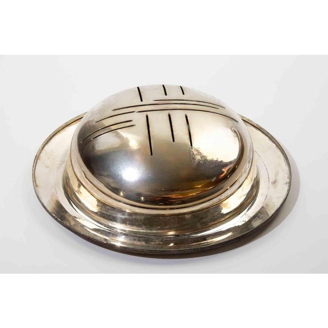 Modernist Silver Bowl with Geometric Pierced Design, 1960s For Sale - Image 4 of 6