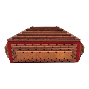 1930s Large Wood Tramp Art Storage Box