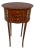 French Louis XVI Round Side Table With 3 Drawers, Handcrafted Wood & Gold Leaf Accents For Sale