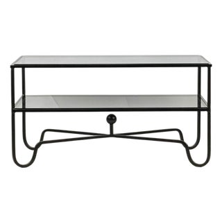 Smoked Glass 'Entretoise' 2-Tier Cocktail Table by Design Frères For Sale