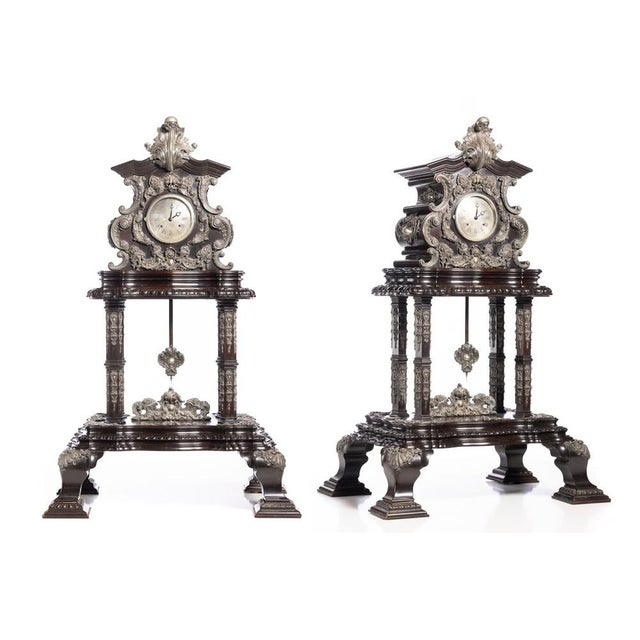 Giant Sterling Silver Clock, 1800s For Sale - Image 5 of 5