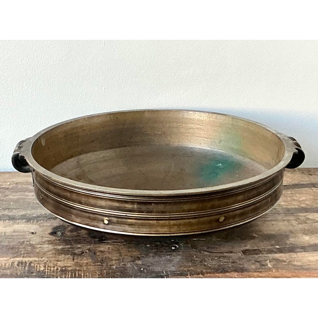 Metal Vintage Boho Bronze Urli Bowl For Sale - Image 7 of 10