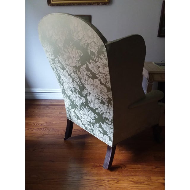 Large Georgian Wingback Armchair, English or Irish For Sale - Image 4 of 7