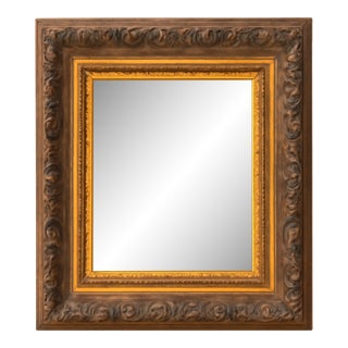 Vintage Ornate Gold and Wood Frame Mirror For Sale