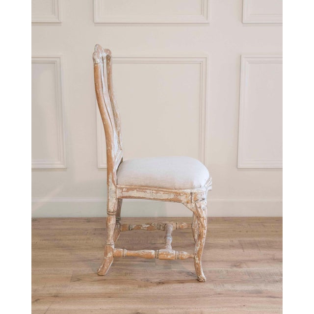 Swedish Rococo Chair from Stockholm with Scraped Original Paint, Circa 1760 For Sale - Image 4 of 10