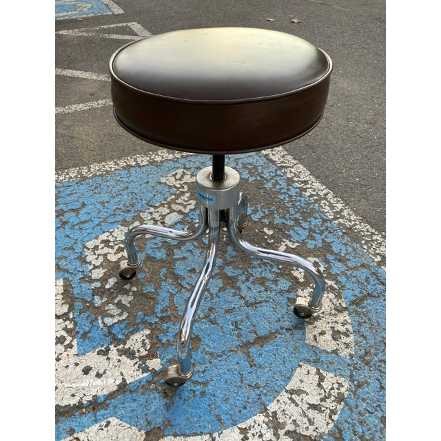 Mid-Century Modern Mid-Century Modern Medical Dental Stool by e.f. Brewer Company For Sale - Image 3 of 13