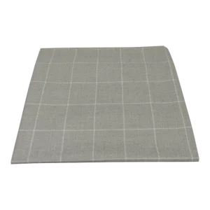 Heather Grey Check Pattern Wool Loro Piana Fabric