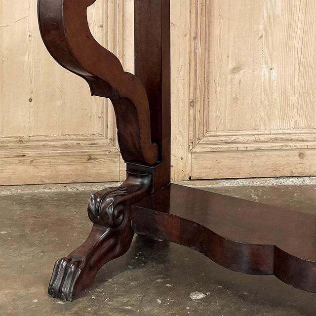 19th Century French Louis Philippe Period Mahogany Marble Top Console For Sale - Image 18 of 18