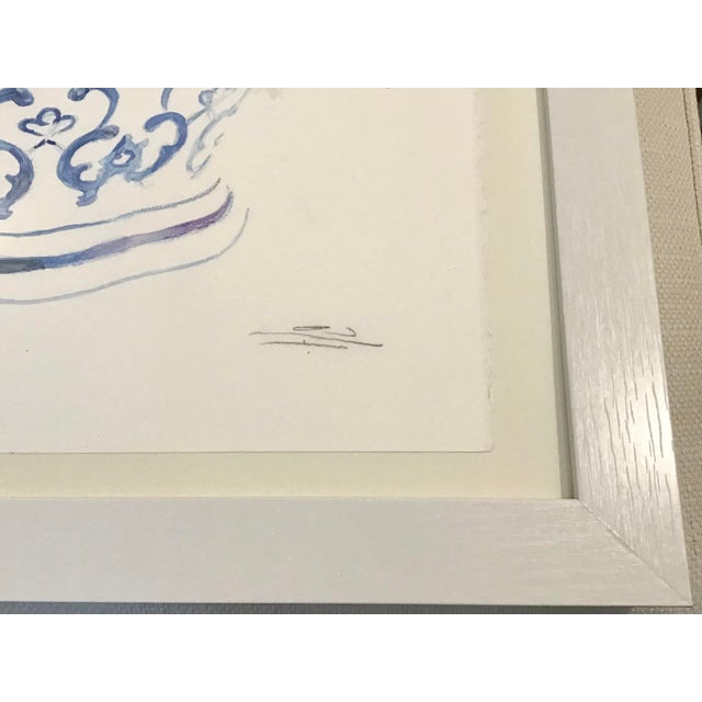 Hand Painted Blue and White Vase Watercolor Painting Chairish