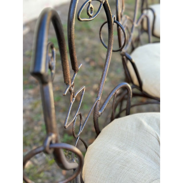 Abstract John Risley Bar Stools, Set of Three For Sale - Image 3 of 9