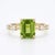 Peridot Emerald Cut Stacking Ring - Dainty August Birthstone Ring for Woman Us 7 For Sale - Image 4 of 4