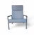 Gray Light Grey High Back Armchair by Gijs van der Sluis For Sale - Image 8 of 8