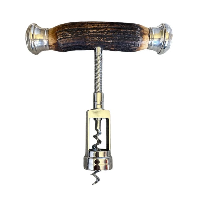 John Hasselbring Sterling & Antler 4 Piece Barware Set — C. 1930s For Sale - Image 4 of 9