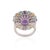 Gemstone Handcrafted 15.5Ct Aquamarine & Blue Topaz Silver Ring With Amethyst and Citrine Accents - Size 8 For Sale - Image 7 of 15