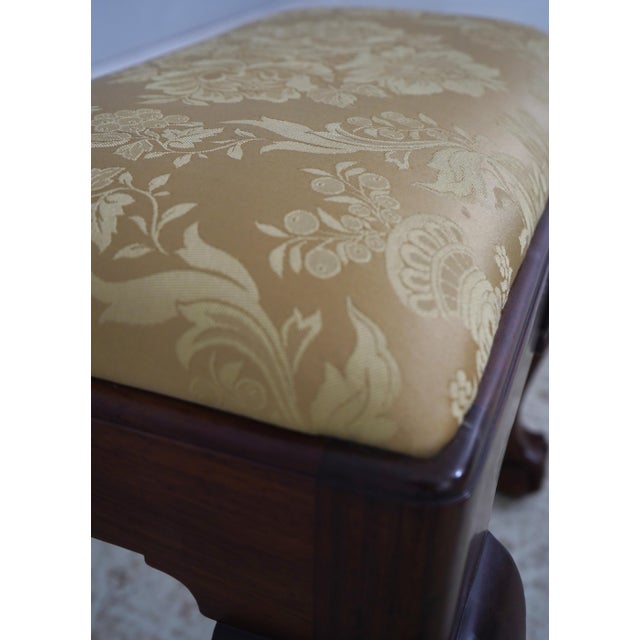 Kittinger Chippendale Claw Foot Mahogany Ottoman For Sale - Image 10 of 13