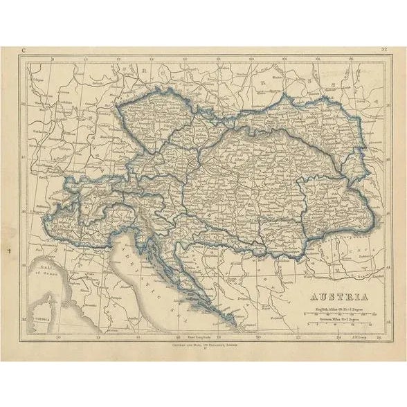 Mid 19th Century Antique Map of Austria by Lowry, 1852 For Sale - Image 5 of 5