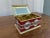 Red 1970's Western Germany Christmas Cookie Tin Container For Sale - Image 8 of 12