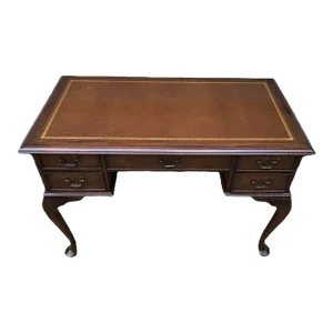 Mid 20th Century Vintage Leather Top Desk by Sligh. Co.