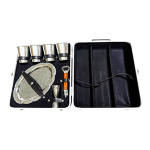 1960s/70s Vintage Collins Bros Chicago Portable Traveling Bar Kit – Cocktail Set