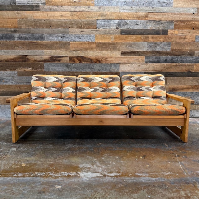 1970s Mid-Century Yngve Ekström Pine Sofa for Swedese For Sale - Image 5 of 8