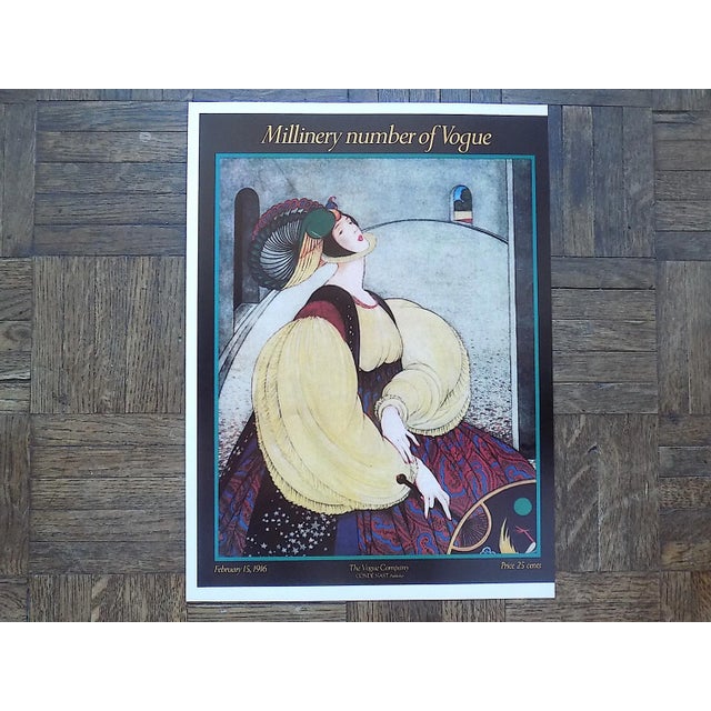 Art Deco Vintage Poster Lithograph-Vogue-11" X 15" For Sale - Image 3 of 4