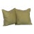 Pair of Olive Green Linen Pillows With Unique Sheen For Sale