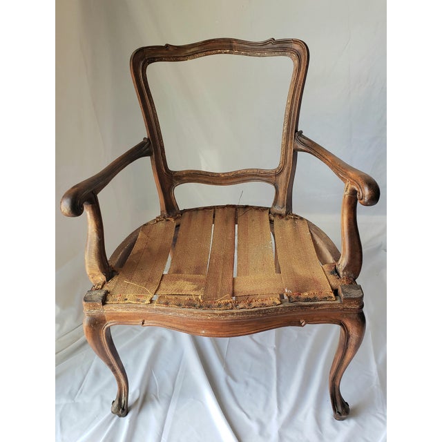 Pair of 19th Century French Louis XV Cabriolet Miniature Armchairs For Sale - Image 10 of 13