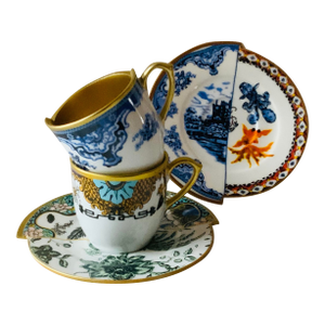 Pair of Güral Fine Bone China Cups & Saucers - After Home Apollo Series