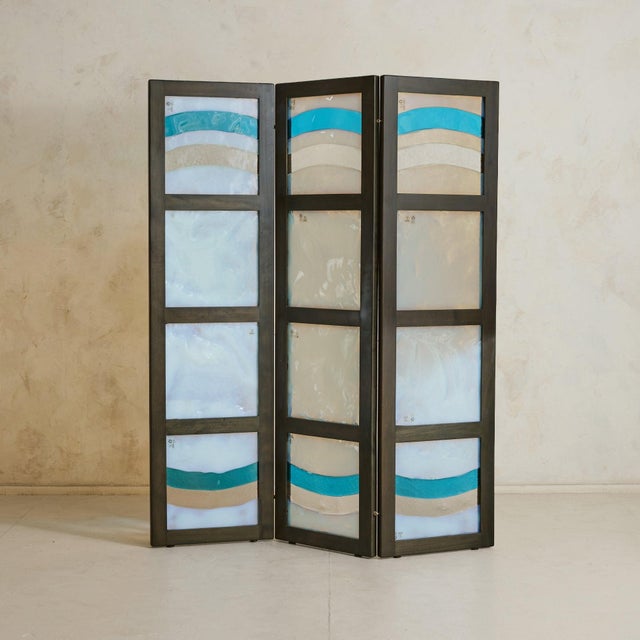1980s Italian Murano Glass Screen or Room Divider by Leucos, 1980s For Sale - Image 5 of 11