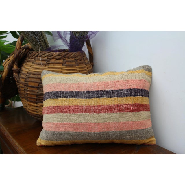 Turkish Kilim Decorative Pillow Cover - 13"x18.5" For Sale In Raleigh - Image 6 of 9