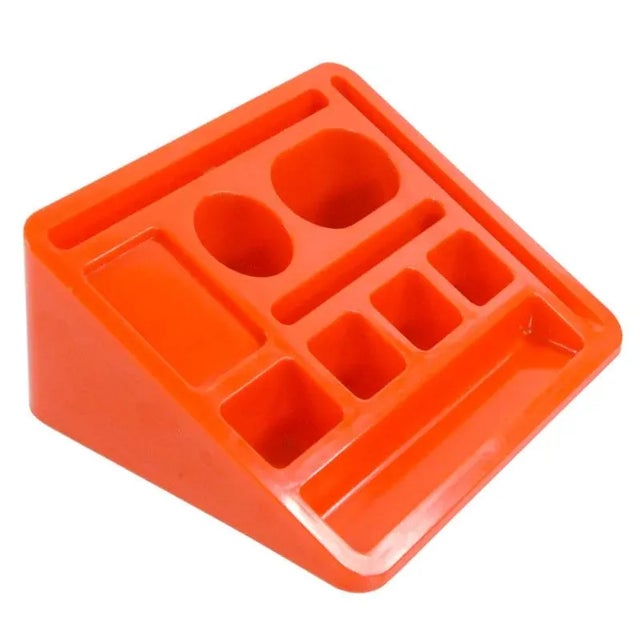 Space Age Orange Desk Organizer, 1970s For Sale - Image 9 of 9