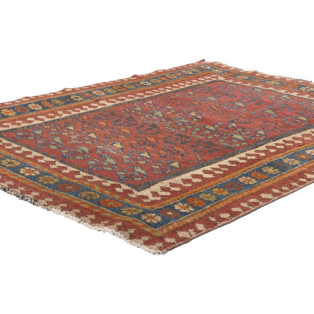 53720 Antique Persian Malayer Rug, 03'08 x 04'08. Emanating timeless style with incredible detail and texture, this hand...