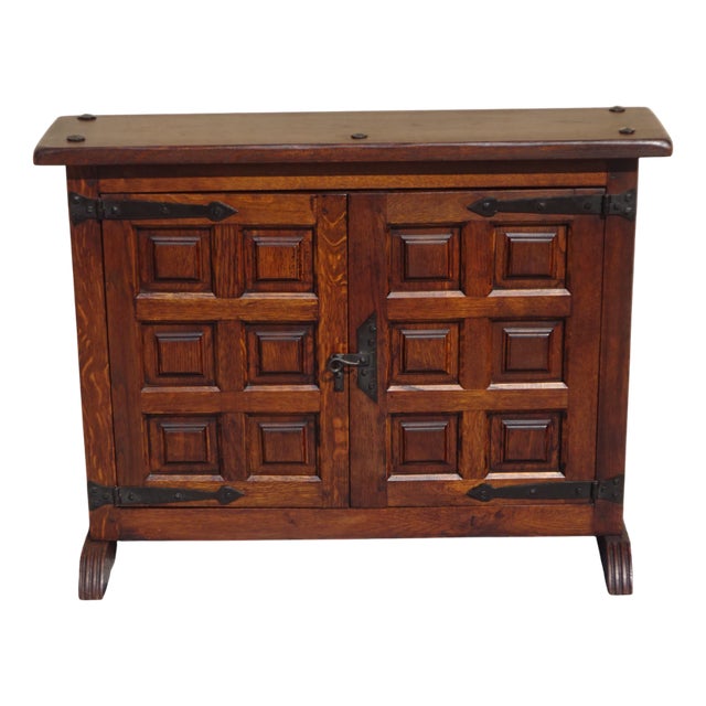 Oak and Wrought Iron Sideboard, 1950s For Sale