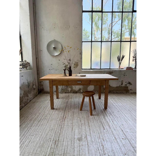 Oak Farmhouse Table, 1950s For Sale - Image 6 of 18