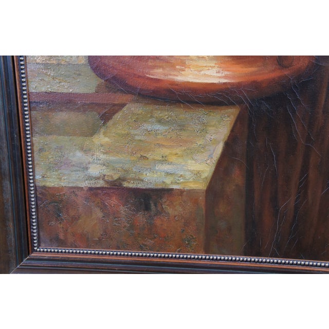 White Late 20th Century Italian Girl Drawing Water Oil Painting After William Adolphe Bouguereau For Sale - Image 8 of 12