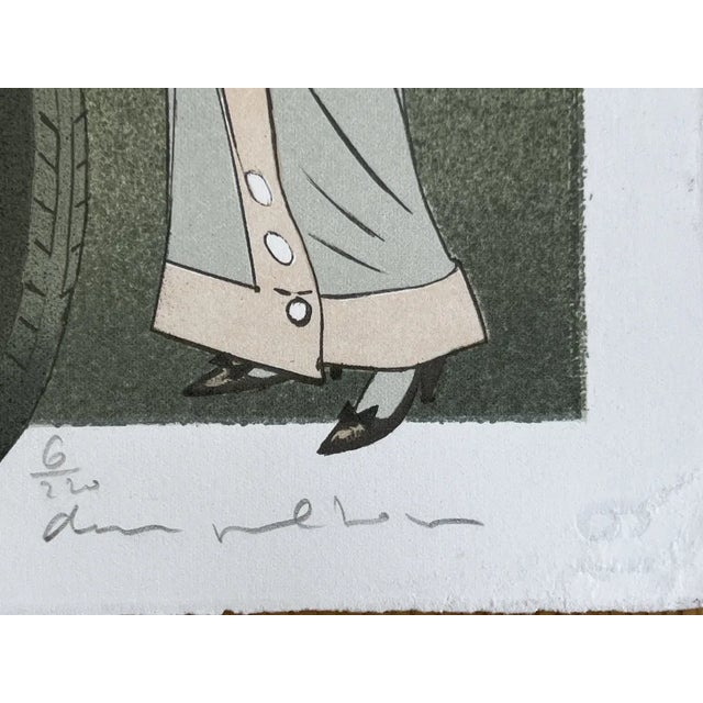 Denis Paul Noyer, Classic Car in Front of Maison Laperouse, 1979, Lithograph For Sale - Image 3 of 6